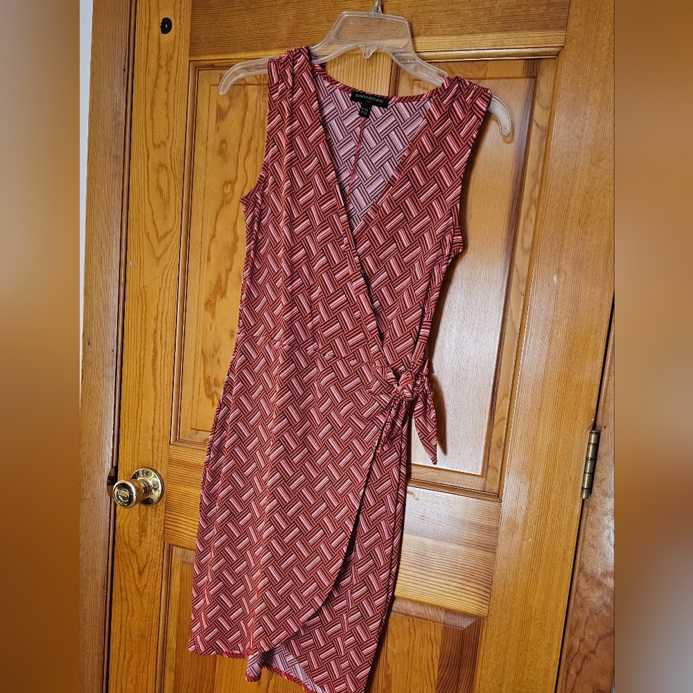 Banana Republic Asymmetrical Red Patterned Dress Size XS